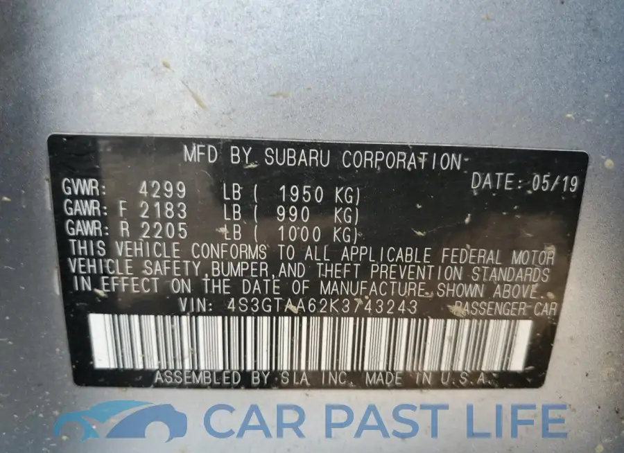 4S3GTAA62K3743243# 12