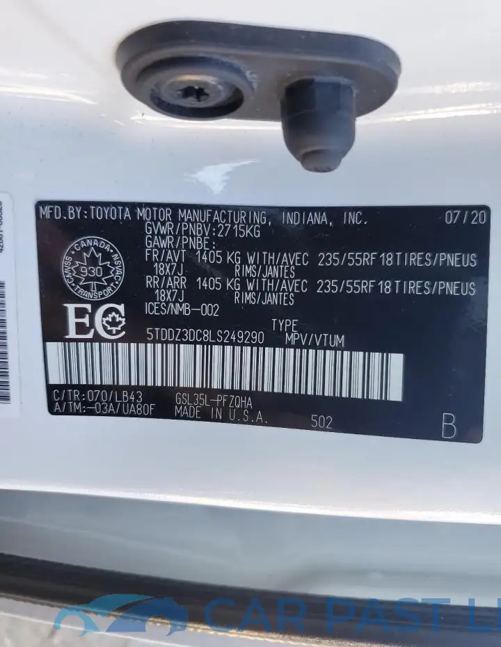 5TDDZ3DC8LS249290# 13
