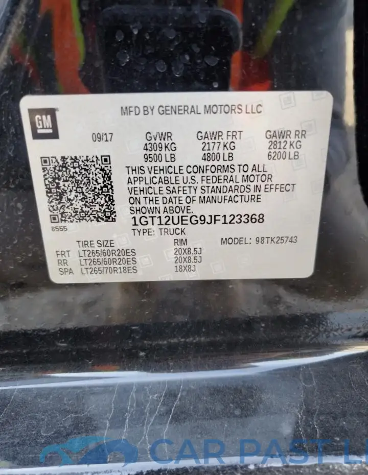 1GT12UEG9JF123368# 12