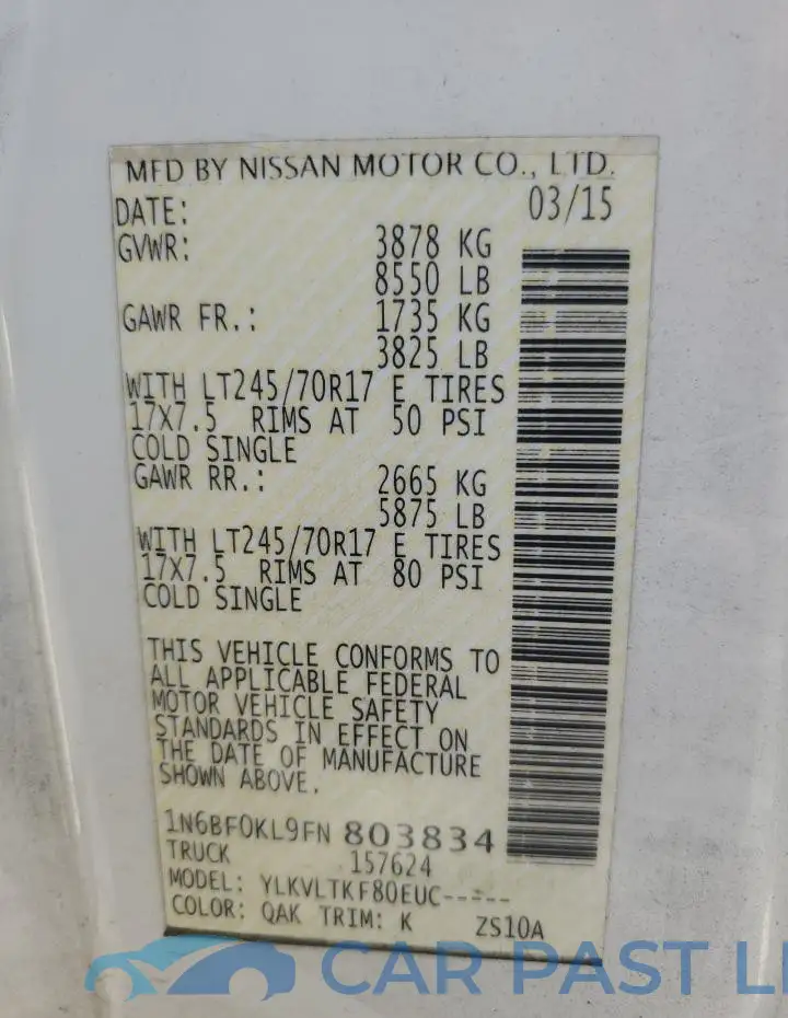 1N6BF0KL9FN803834# 13