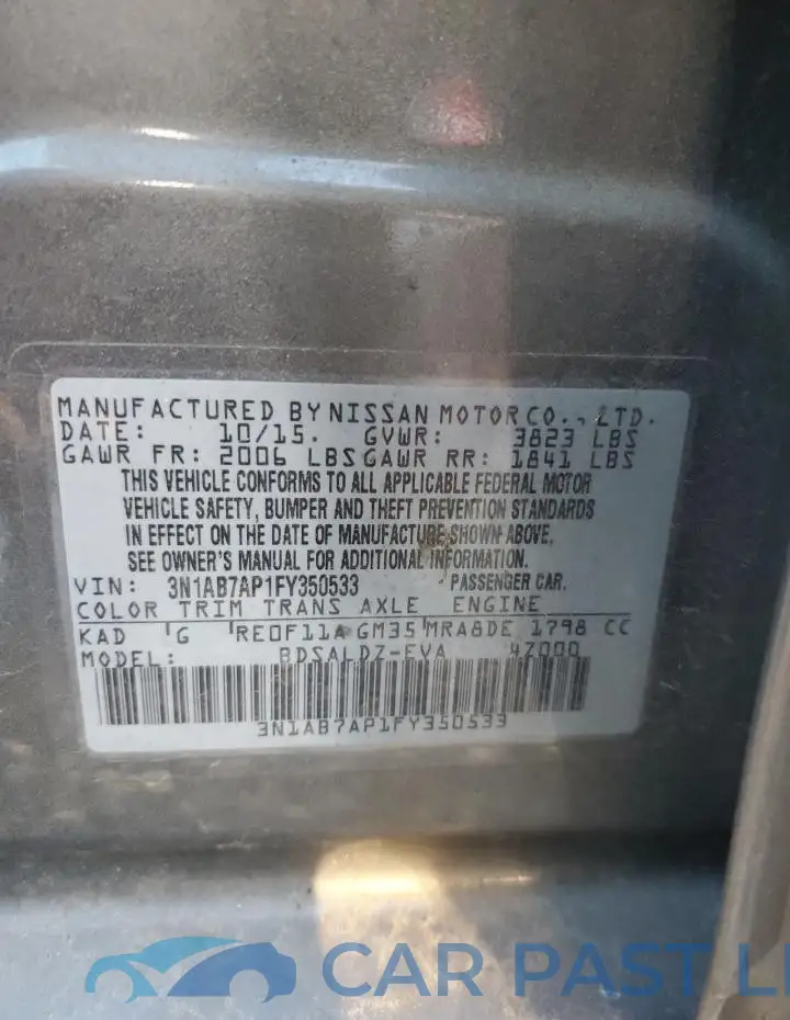 3N1AB7AP1FY350533# 12