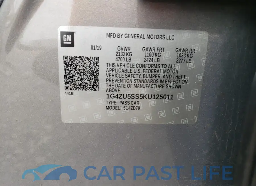 1G4ZU5SS5KU125011# 12