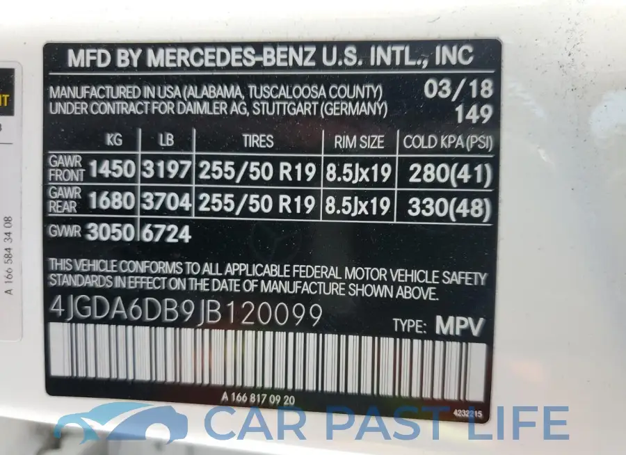 4JGDA6DB9JB120099# 14