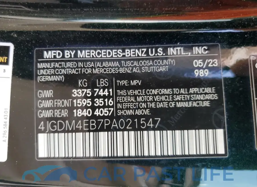 4JGDM4EB7PA021547# 14