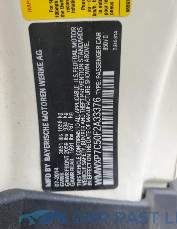 WMWXP7C50F2A33376# 12