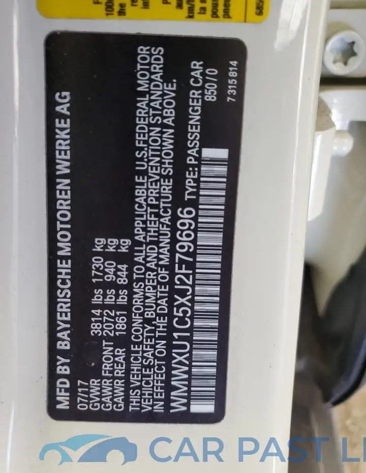 WMWXU1C5XJ2F79696# 13