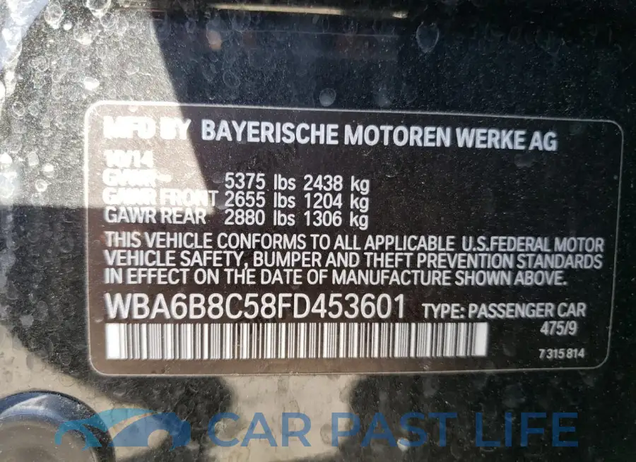 WBA6B8C58FD453601# 13