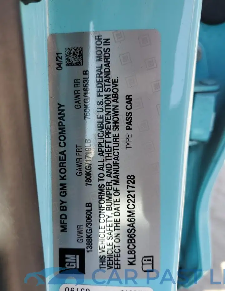 KL8CB6SA6MC221728# 13