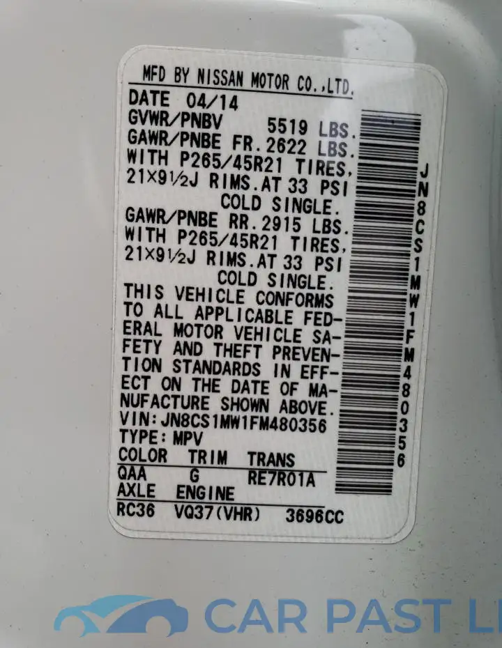 JN8CS1MW1FM480356# 12