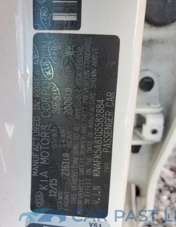 KNAFK5A81G5582884# 13