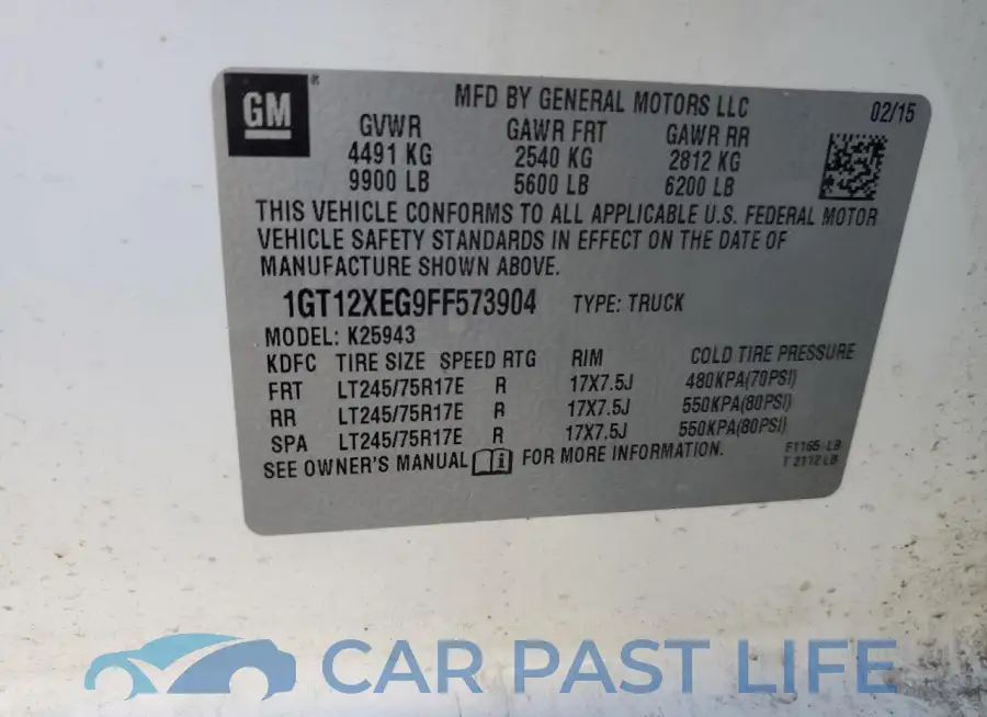 1GT12XEG9FF573904# 12