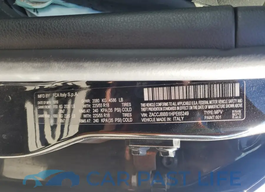 ZACCJBBB1HPE65249# 13