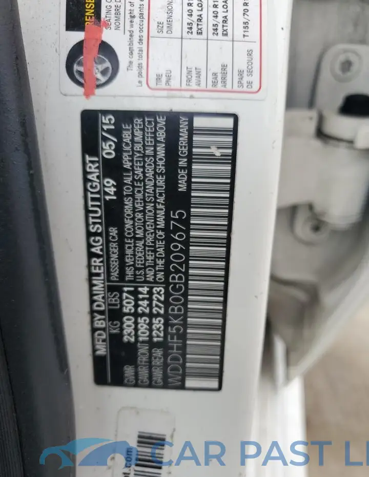 WDDHF5KB0GB209675# 13