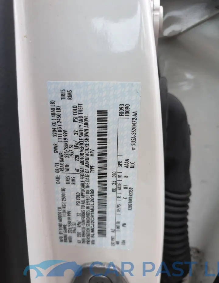5LMCJ2C91MUL20189# 14