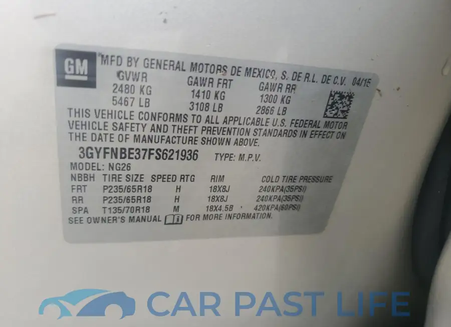 3GYFNBE37FS621936# 14