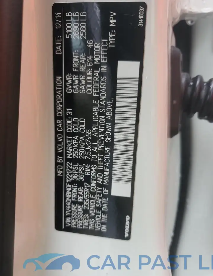 YV440MBM0F1221722# 14