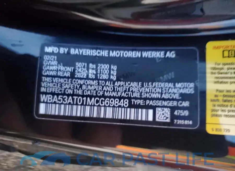WBA53AT01MCG69848# 13