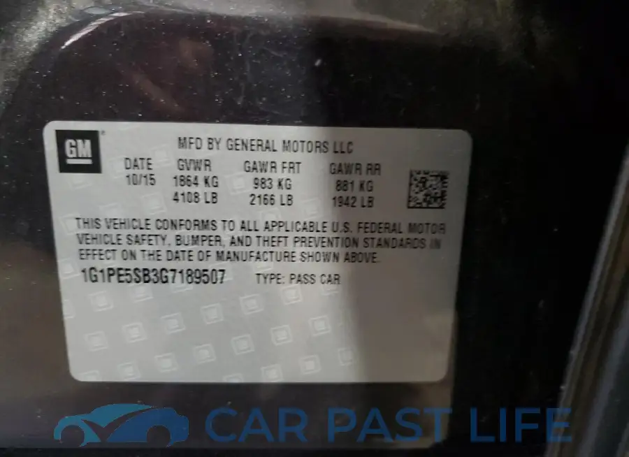 1G1PE5SB3G7189507# 12