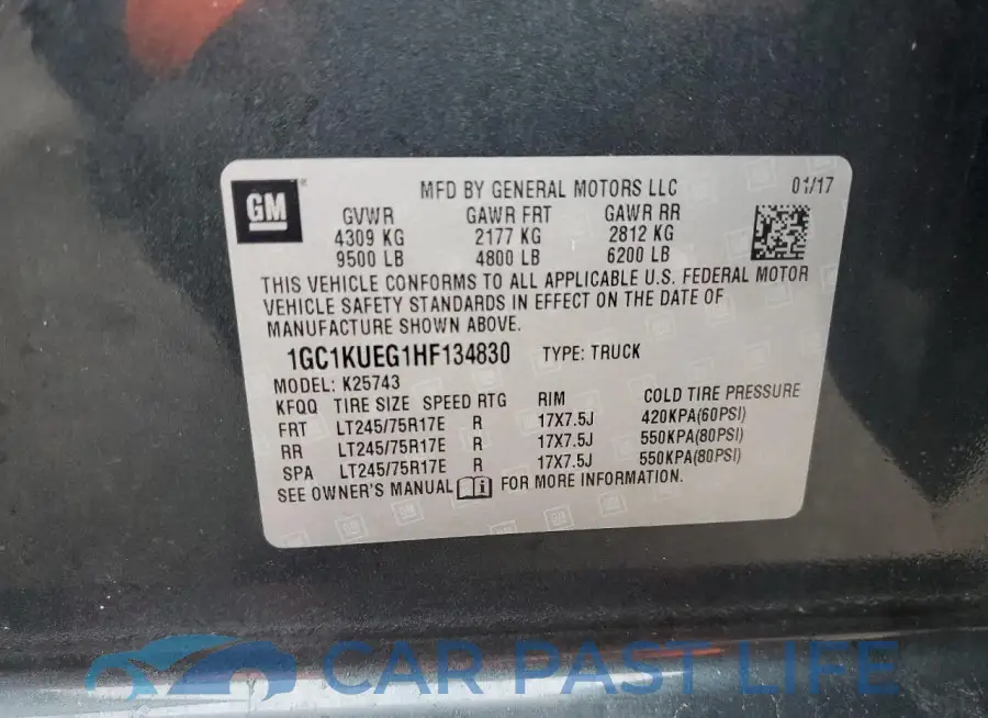 1GC1KUEG1HF134830# 13