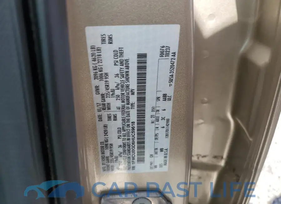 1FMCU0GD6HUC59618# 14