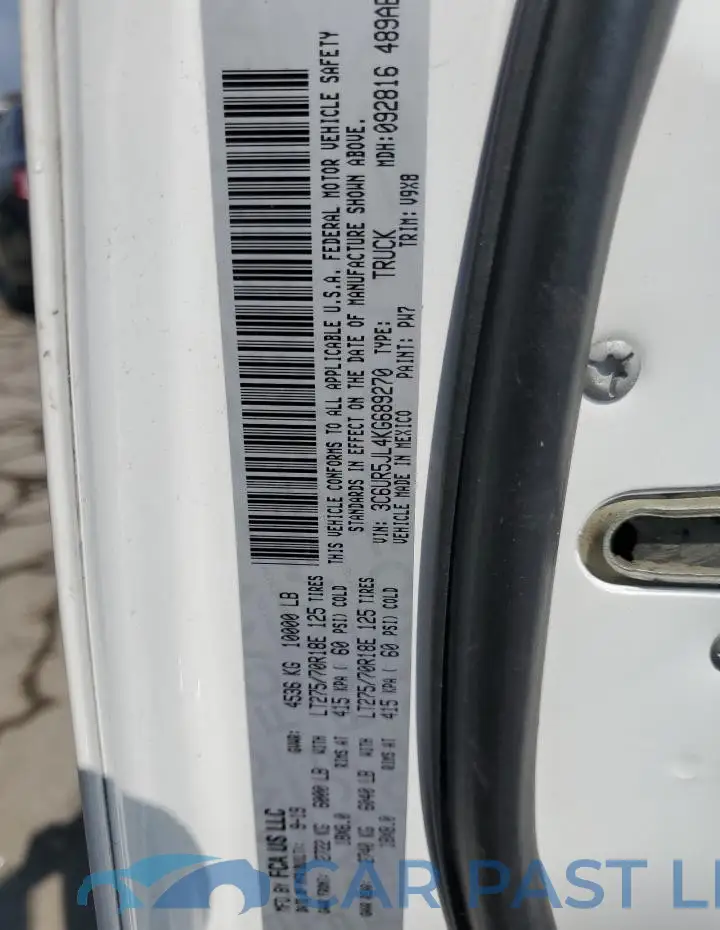 3C6UR5JL4KG689270# 12