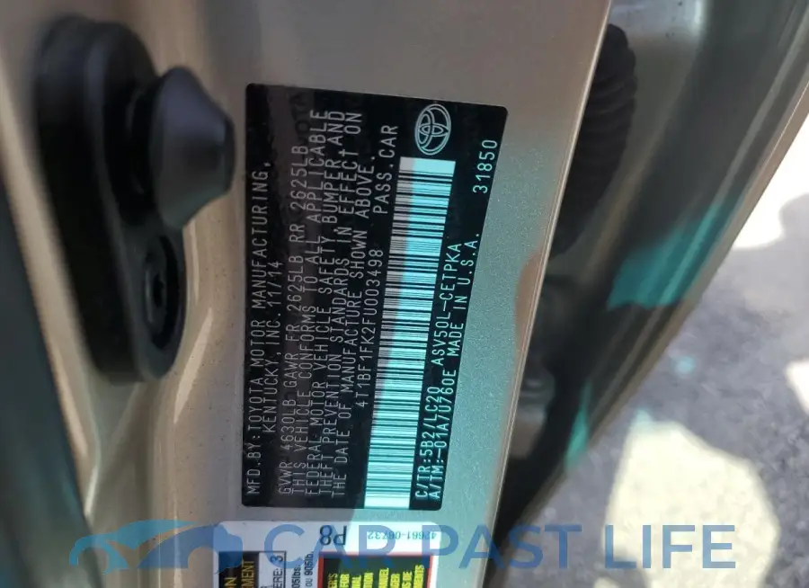 4T1BF1FK2FU003498# 13