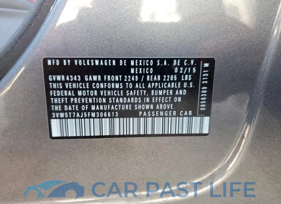 3VW5T7AJ5FM306613# 13