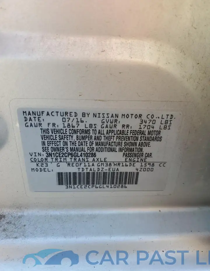 3N1CE2CP6GL410286# 13