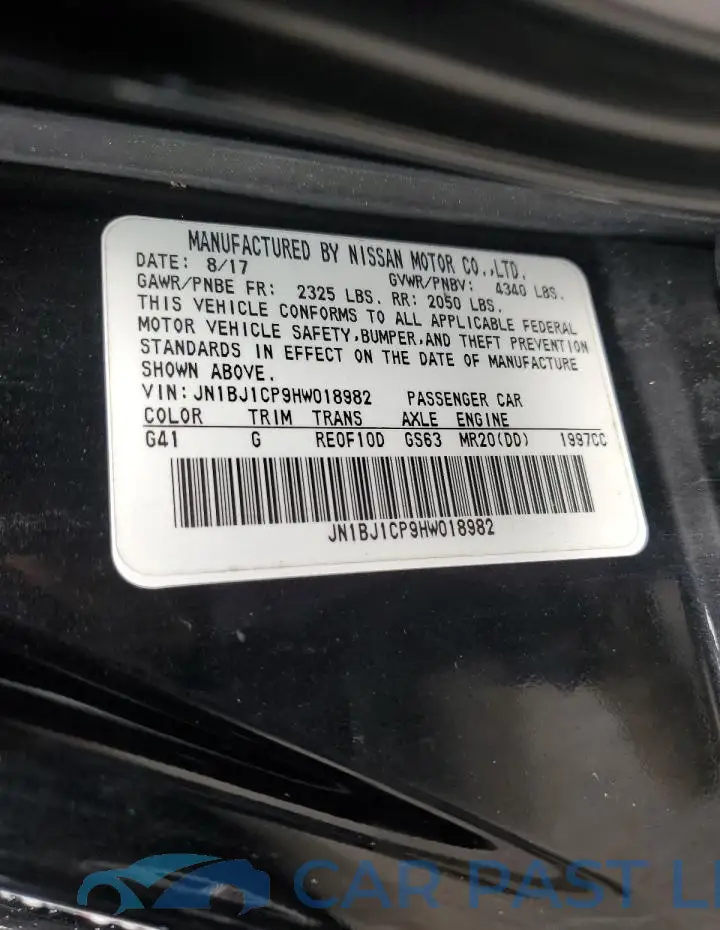 JN1BJ1CP9HW018982# 13