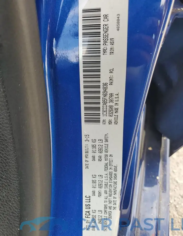 1C3CCCAB5FN694836# 12