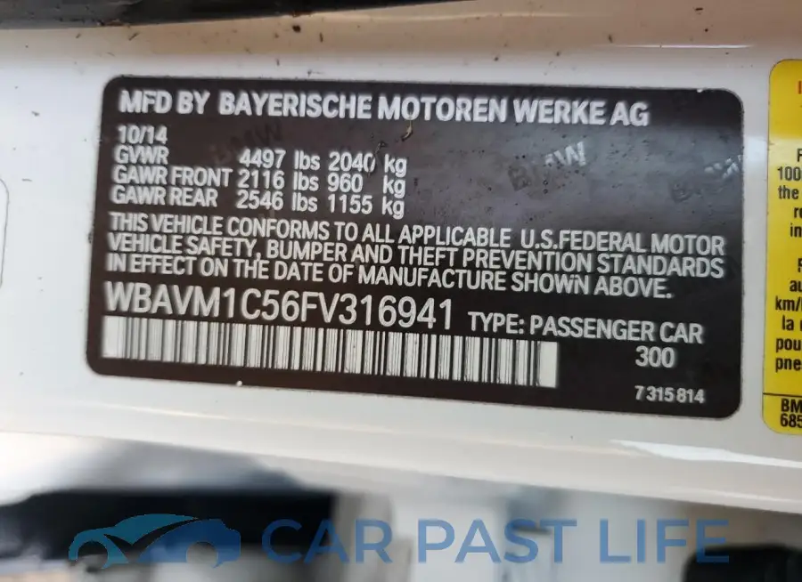 WBAVM1C56FV316941# 13