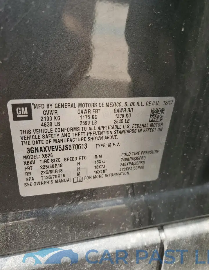 3GNAXVEV5JS570613# 13
