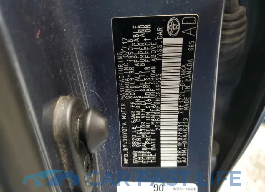 2T1BURHE8HC949525# 12