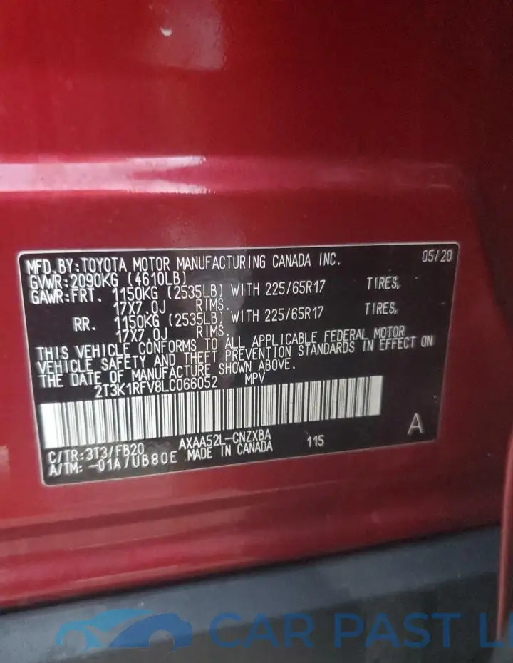 2T3K1RFV8LC066052# 14