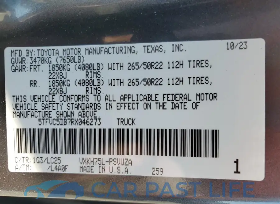 5TFVC5DB7RX046273# 13