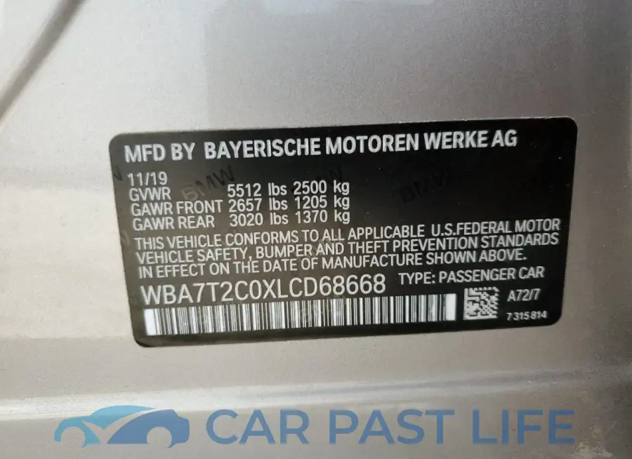 WBA7T2C0XLCD68668# 12