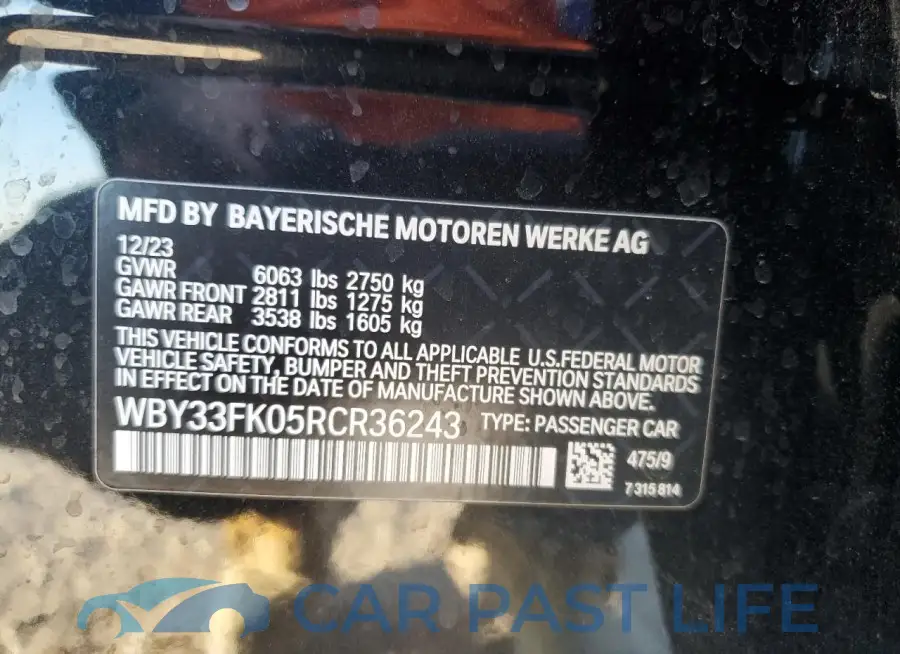 WBY33FK05RCR36243# 13