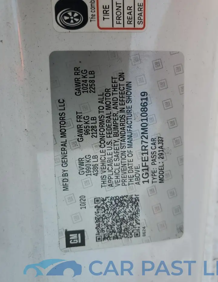 1G1FE1R72M0108619# 12