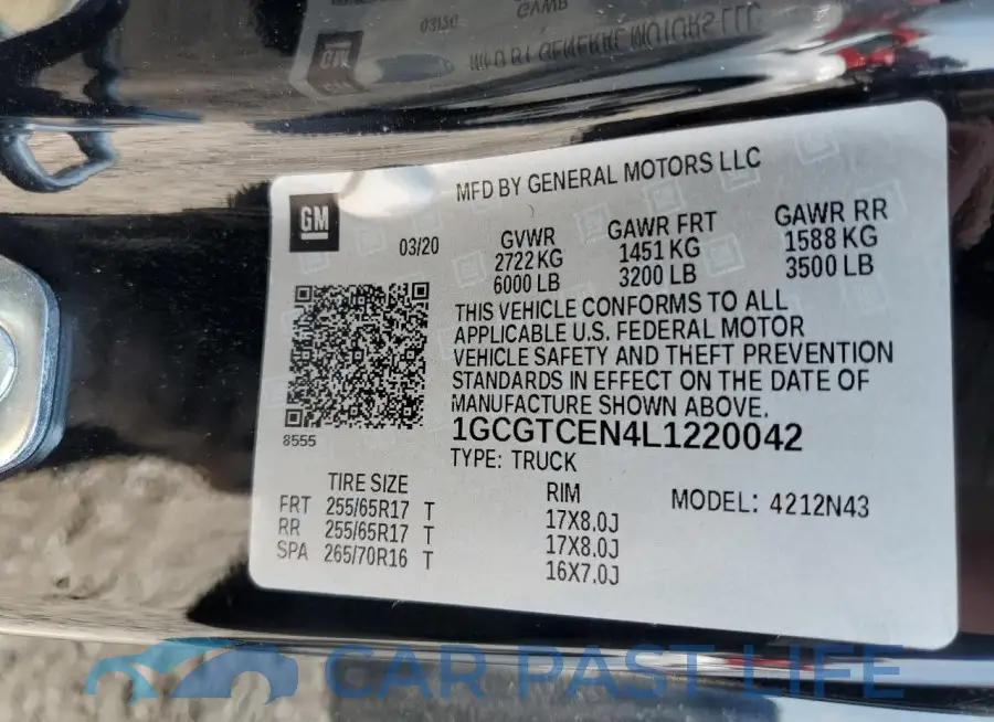 1GCGTCEN4L1220042# 12