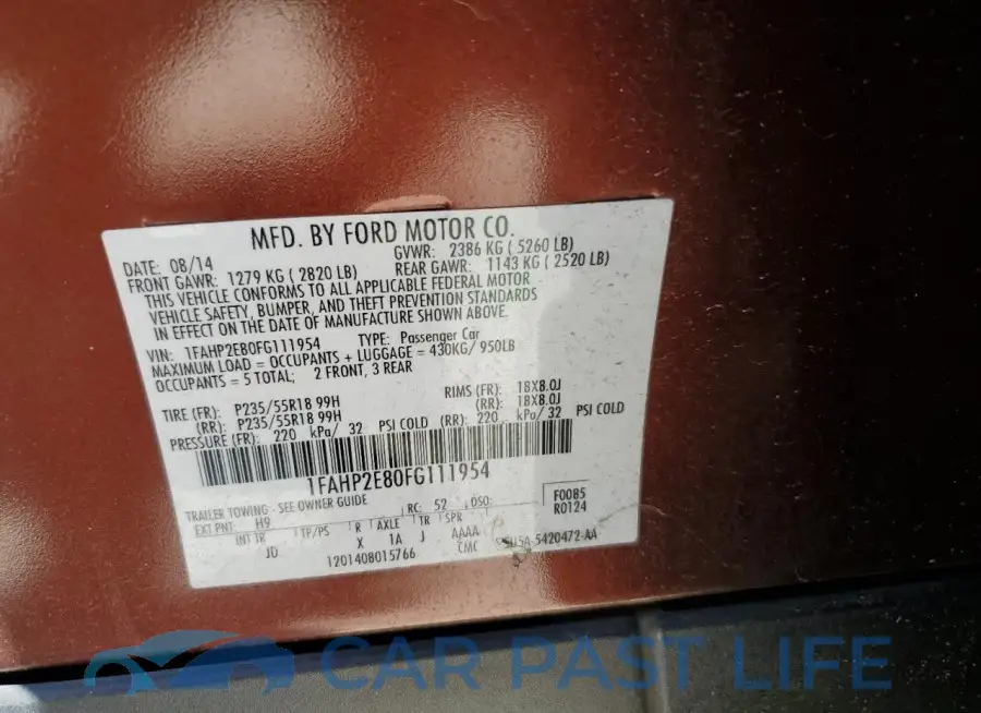 1FAHP2E80FG111954# 13