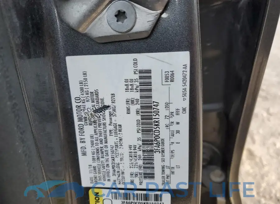 3FA6P0CD5KR150747# 12
