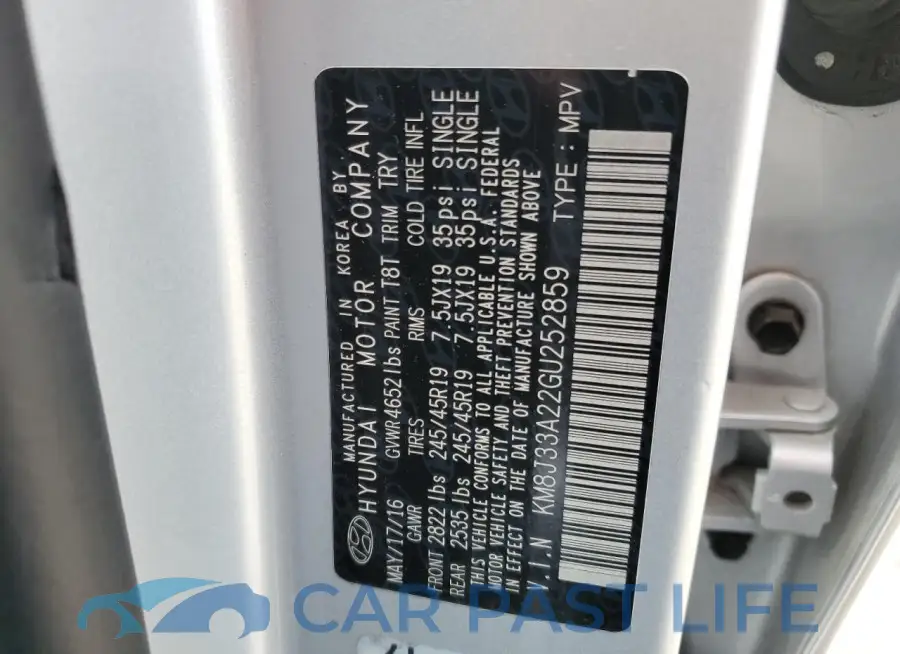 KM8J33A22GU252859# 12