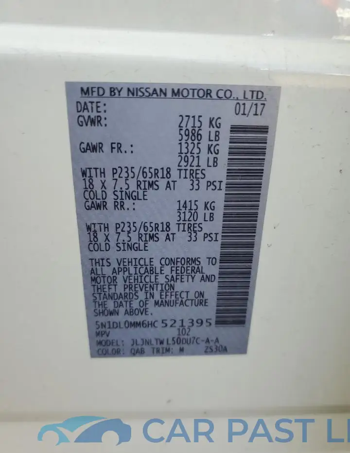 5N1DL0MM6HC521395# 13