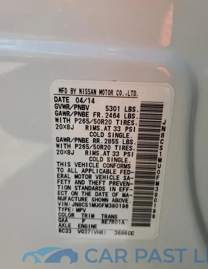 JN8CS1MU0FM380196# 13