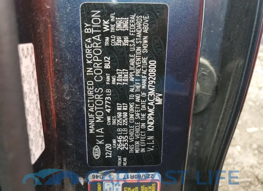KNDPMCAC3M7920800# 14