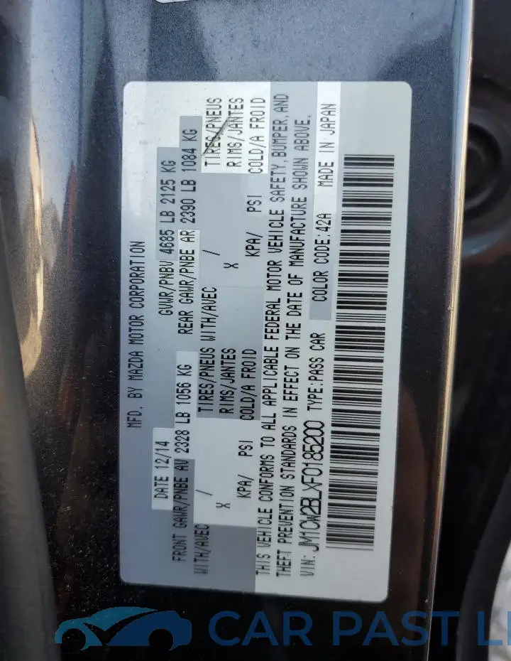 JM1CW2BLXF0185200# 13