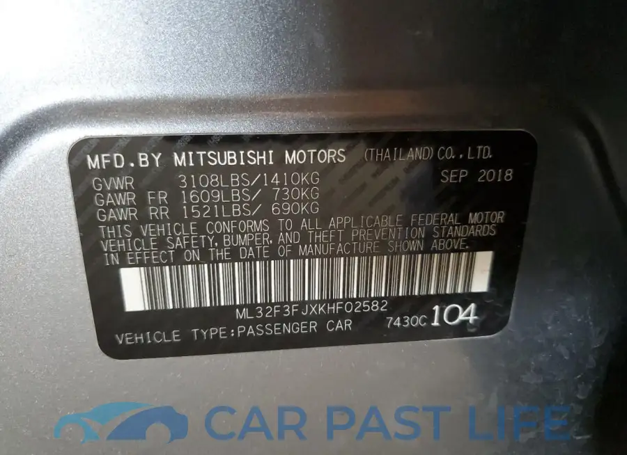 ML32F3FJXKHF02582# 12