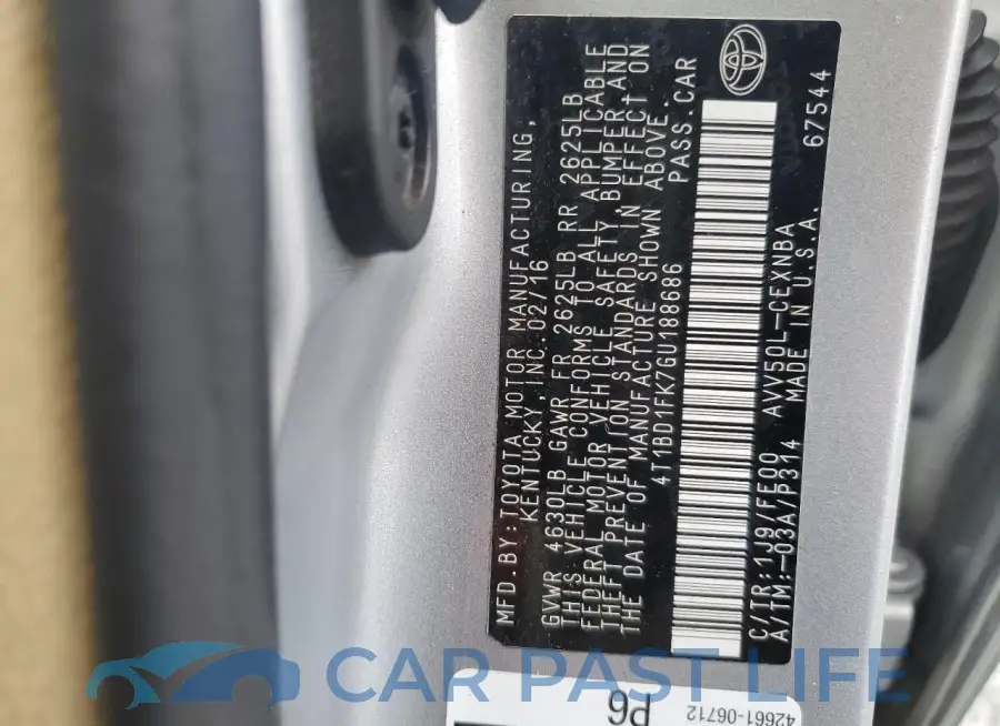 4T1BD1FK7GU188686# 12