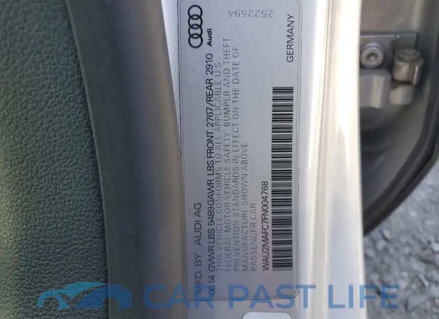 WAU2MAFC7FN004768# 12