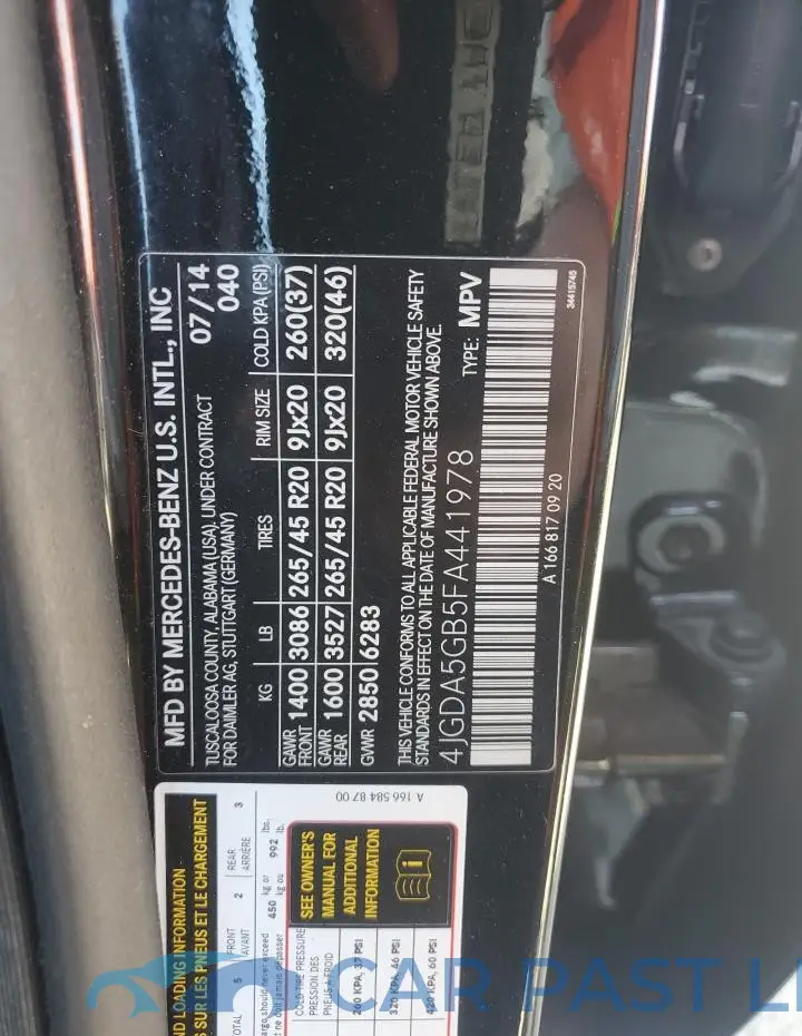 4JGDA5GB5FA441978# 13